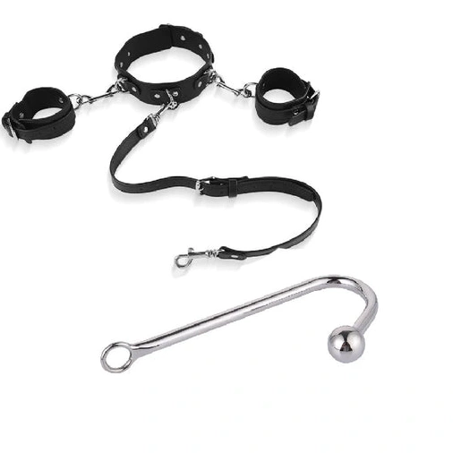 with Collar and Cuffs Elegant 5334 Hook Anal Beaded 0809